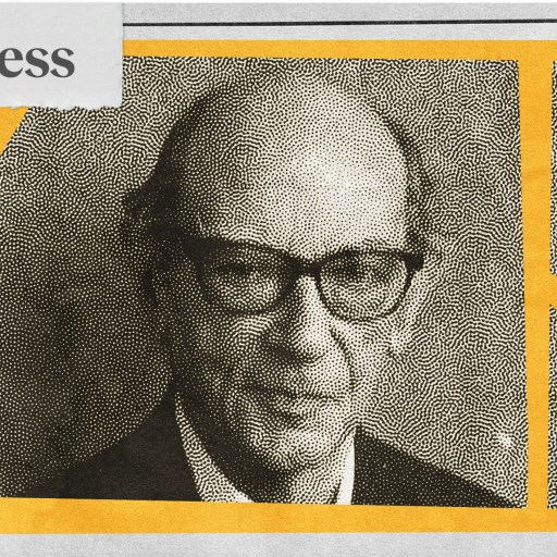 A black and white image of Isaiah Berlin.