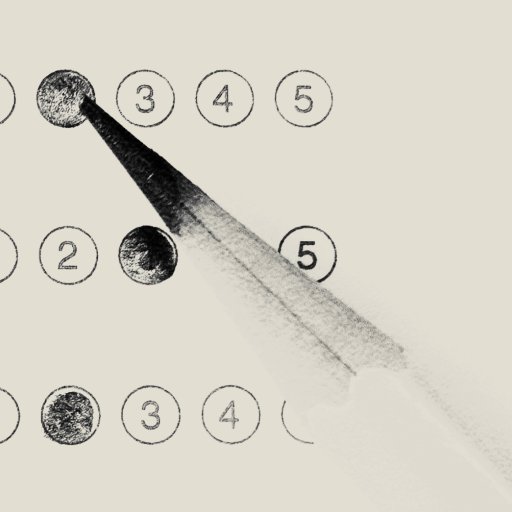A pencil fills in the first answer bubble on a multiple-choice test sheet, option "1" for question 90.