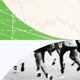 Abstract image featuring a human silhouette filled with various medical and neural diagrams, with brain scan images in the background. A small figure is walking towards the center, symbolizing the long game.