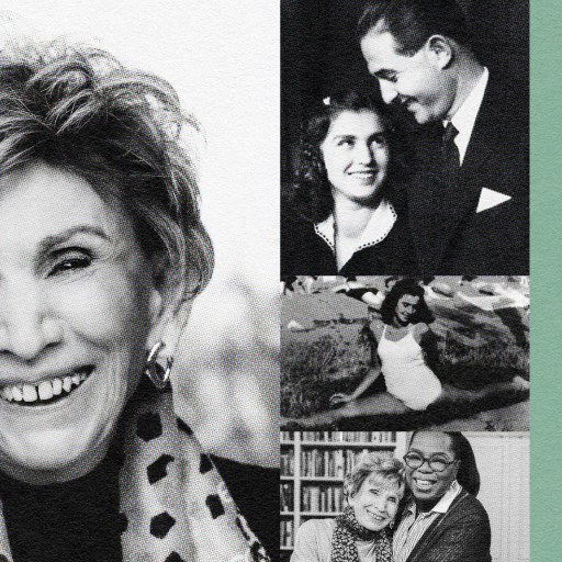 Collage with a smiling woman, a couple, a person lying down, another couple, and a decorative key with a flower on a textured background.