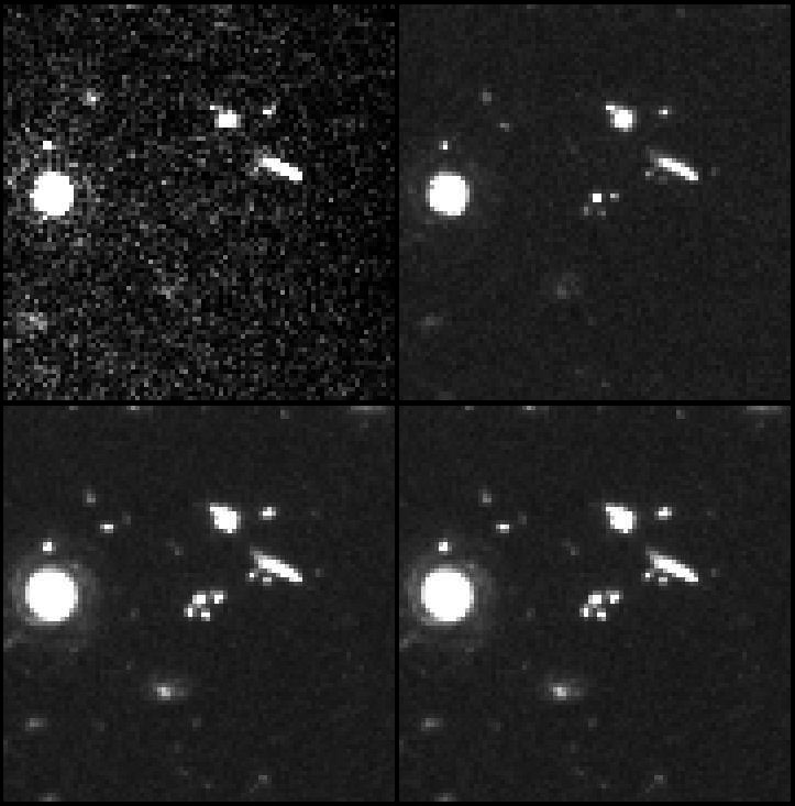 Four black and white images from NASA illustrate a small celestial object moving against a starry background, revealing its path across space&mdash;perhaps one of the most important sequences in astronomical history.