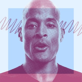 A man with a surprised expression.