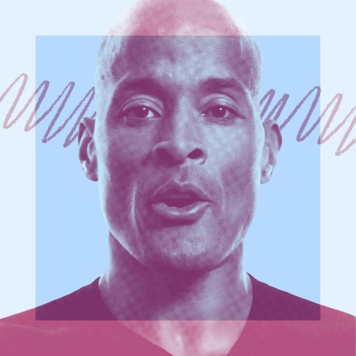 A man with a surprised expression.