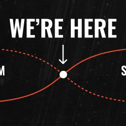 A black background with white text and red lines.