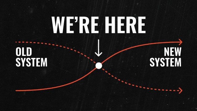 A black background with white text and red lines.