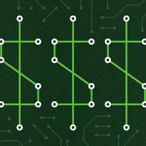 Green circuit board lines form three dollar signs on a dark background with faint circuitry patterns.