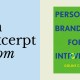 On the left, text reads "an excerpt from" on a pale blue background; on the right is Goldie Chan’s book cover for "Personal Branding for Introverts.