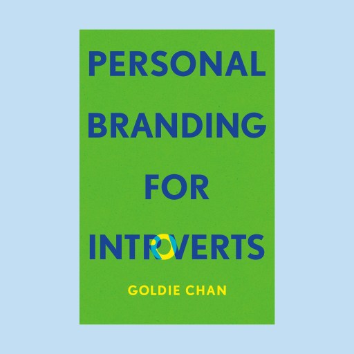 A green book cover with blue text, inspired by Goldie Chan's vibrant style.