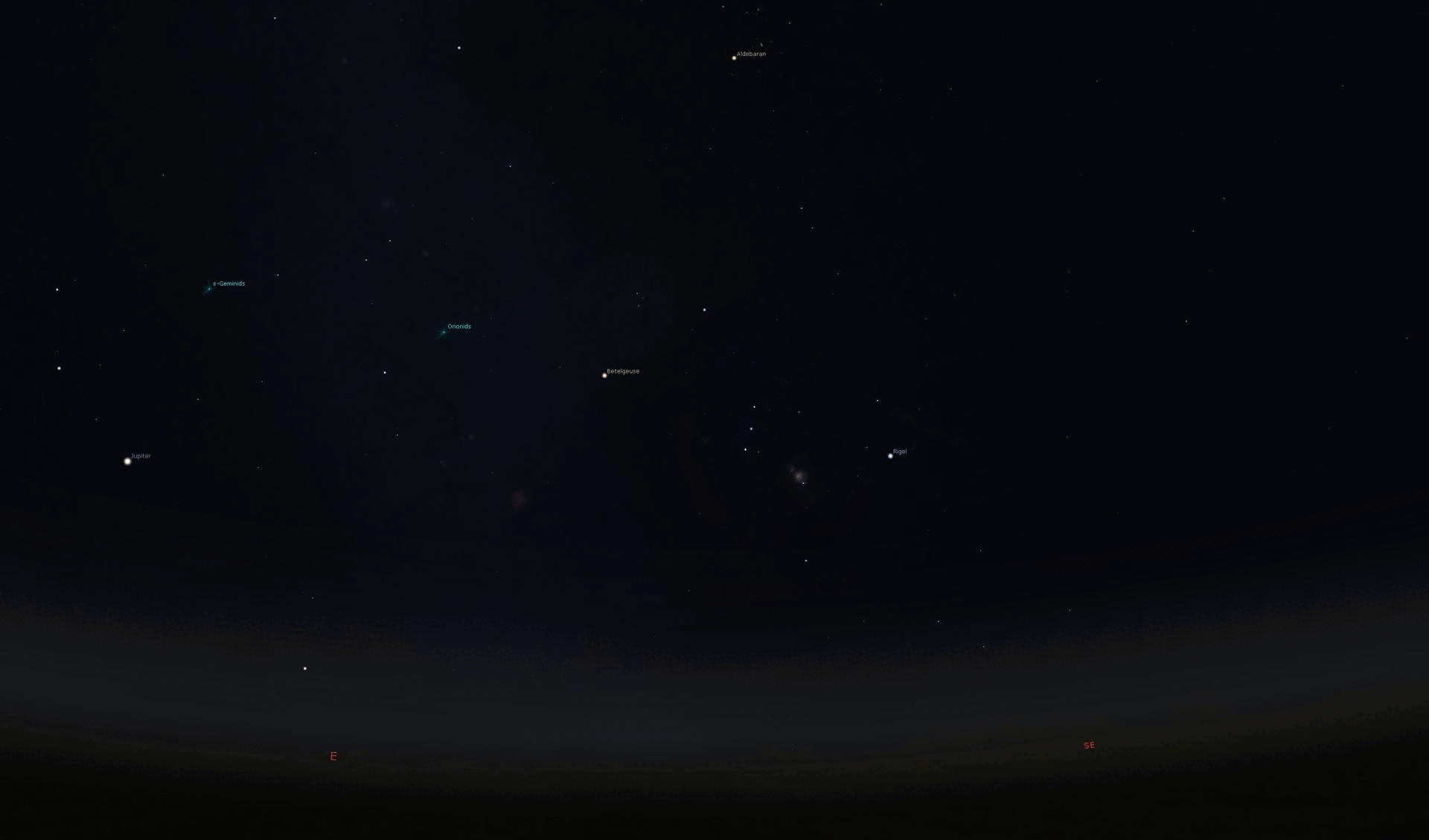 A dark night sky with faint stars and several streaks of light showing the trails of shooting stars, possibly meteors or fragments from Halley's Comet, crossing the sky.