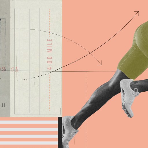 simple collage of runner